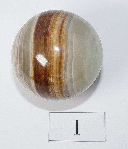 Kugel 5,1 cm Onyx-Marmor - Unikat 1