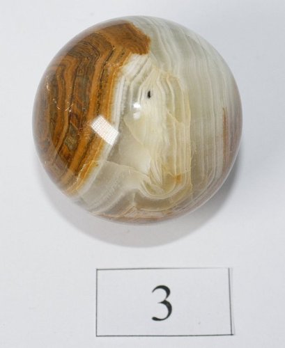 Kugel 5,1 cm Onyx-Marmor - Unikat 3