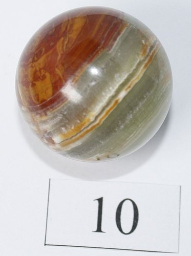 Kugel 3,8 cm Onyx-Marmor - Unikat 10