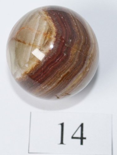 Kugel 3,8 cm Onyx-Marmor - Unikat 14