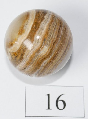 Kugel 3,8 cm Onyx-Marmor - Unikat 16