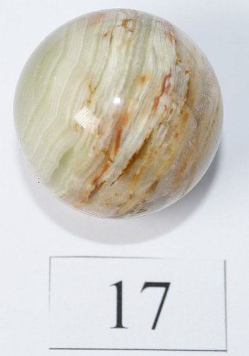 Kugel 3,8 cm Onyx-Marmor - Unikat 17