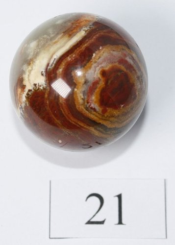 Kugel 3,8 cm Onyx-Marmor - Unikat 21