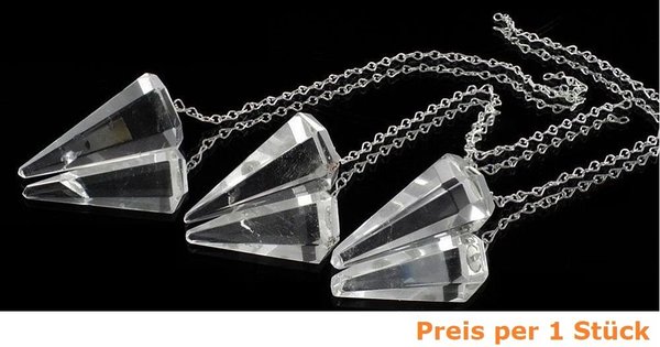 Bergkristall Pendel - Silber - 1 Stück