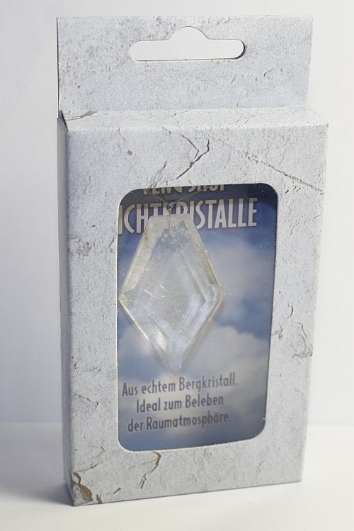 Lichtkristall Drachenträne (facet. Bergkristall), ca. 45 mm, mit Nylonschnur - 1 Stück