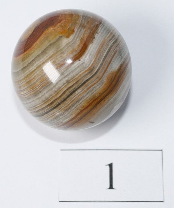 Kugel 3,8 cm Onyx-Marmor - Unikat 1