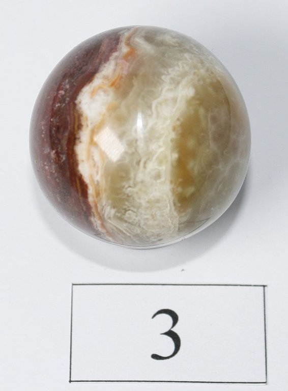 Kugel 3,8 cm Onyx-Marmor - Unikat 3