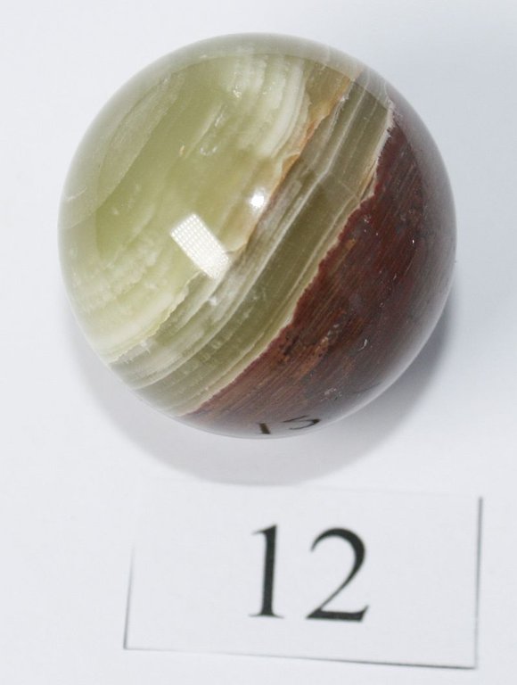 Kugel 3,8 cm Onyx-Marmor - Unikat 12